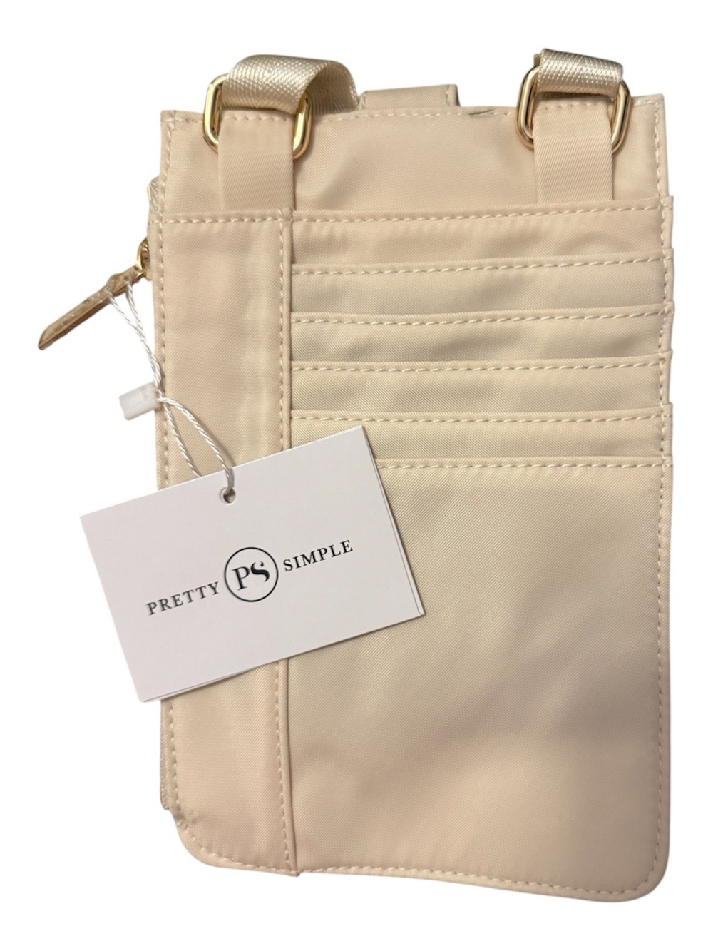 Pretty Simple Cream Crossbody Phone Bag - Picture 2 of 2